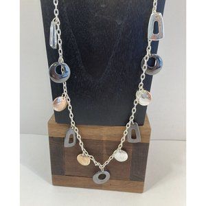 Vintage 32 Inch Silver Tone Liz Claiborne Womens Necklace